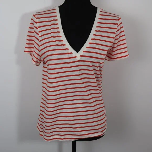 MADEWELL Theresa Striped V-neck T-shirt - Picture 3 of 8
